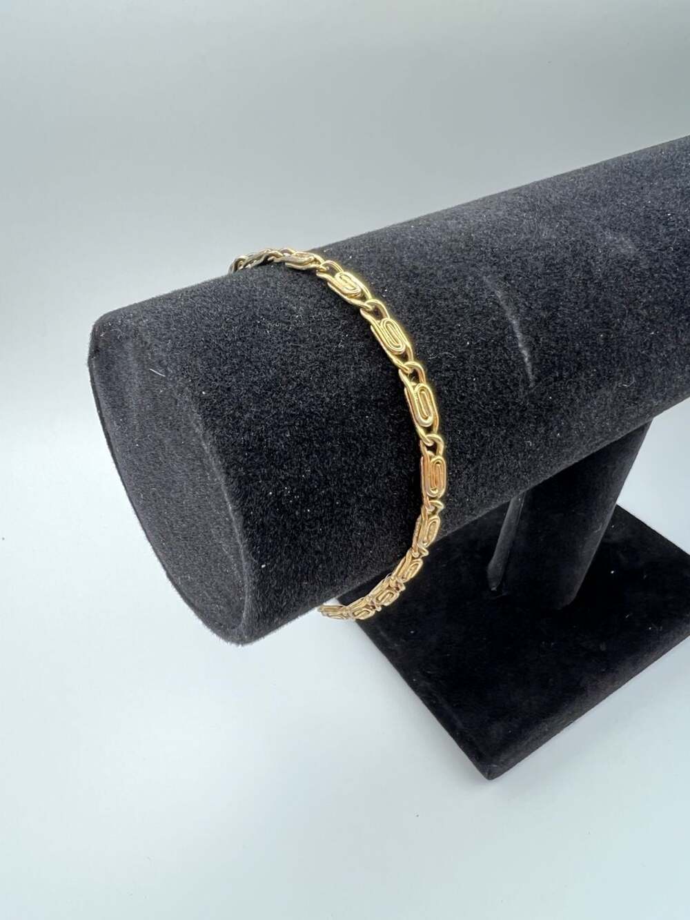 Vintage 925 Sterling Silver Gold Plated Paperclip Link Bracelet
